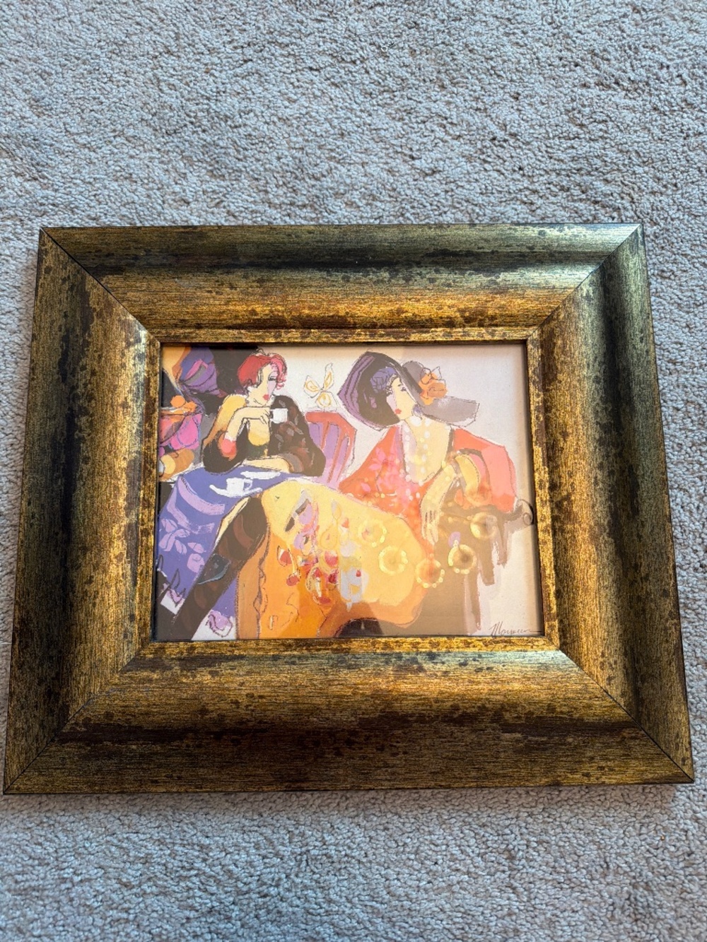 14”x17” Isaac Maimon Art Print with Large Gold Frame